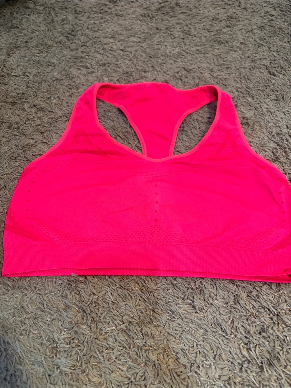Hanes Neon Pink Racerback Sports Bra 2XL